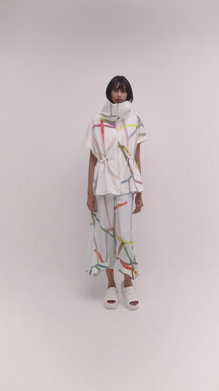 Ozai N Ku Cinch Top, Trip White