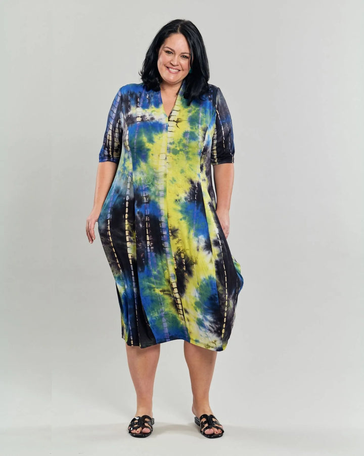 Carla Cocoon Midi Dress, Tie Dye