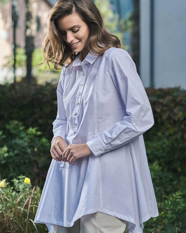 Urban Angle Tunic Top, White