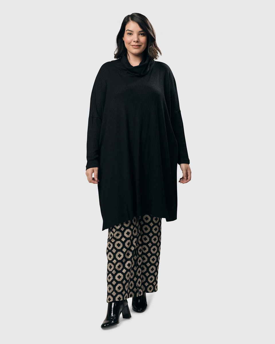 Relaxed Black Tunic Top – Alembika U.S.