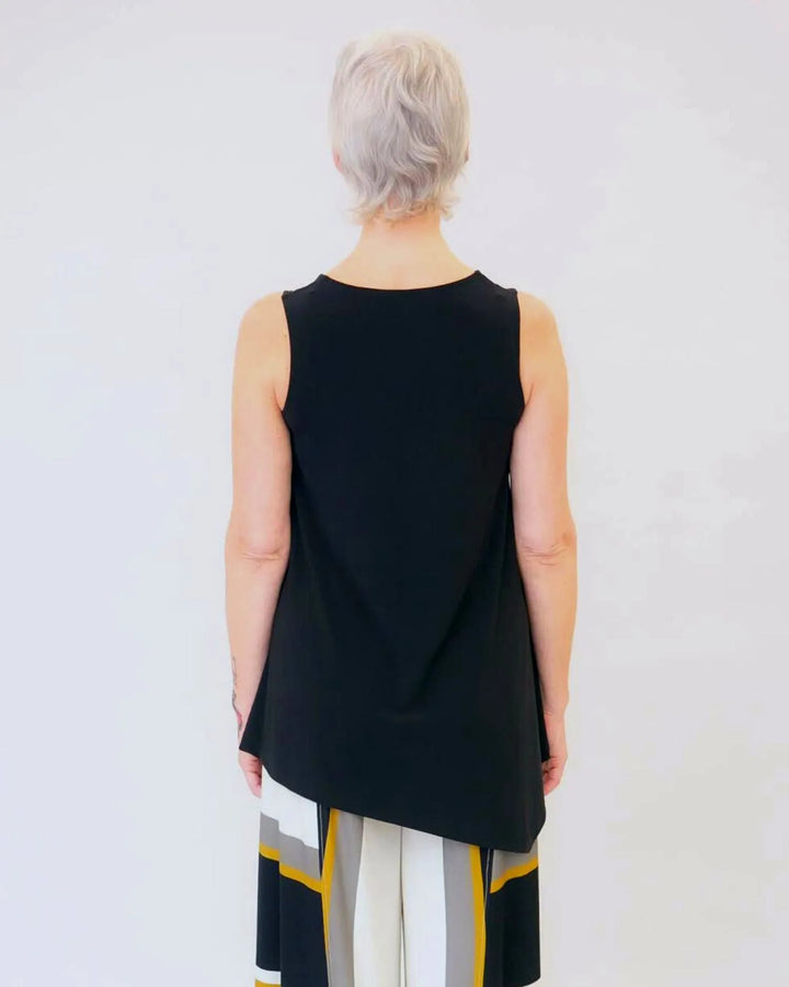 Essential Asymmetrical Tank Top, Black