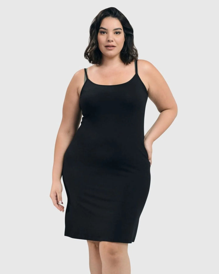 Essential Jersey Slip Dress, Black