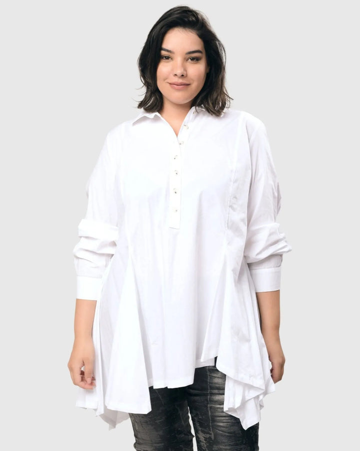 Urban Angle Tunic Top, White