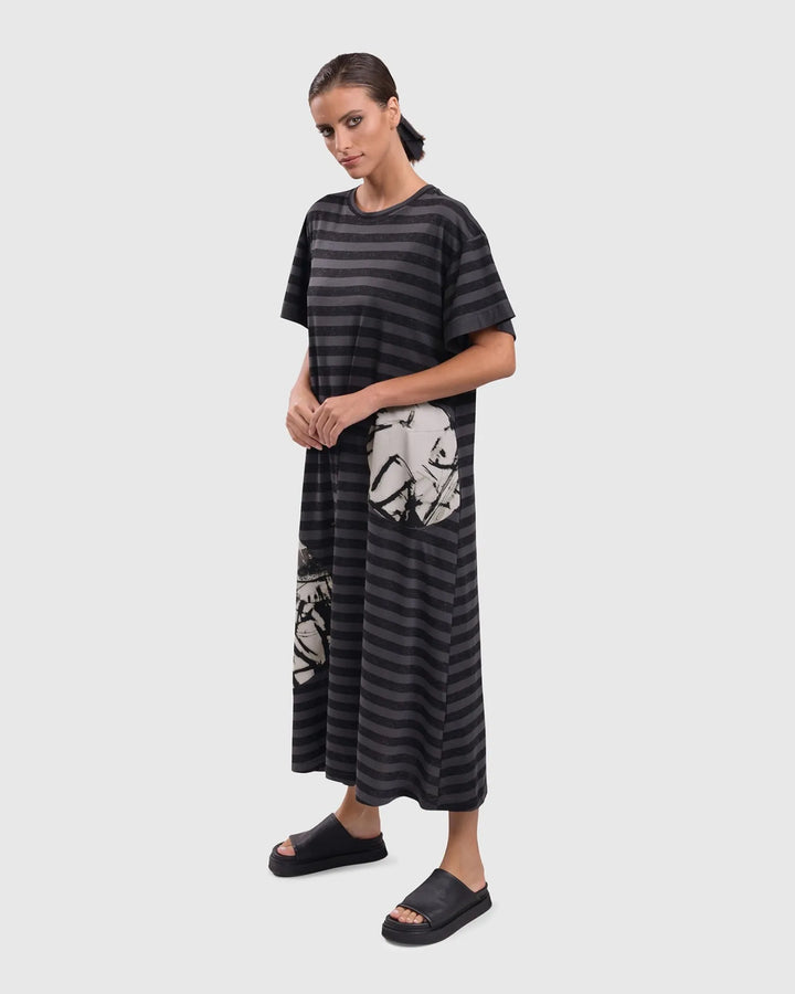 Urban Stripe Maxi Dress, Moon