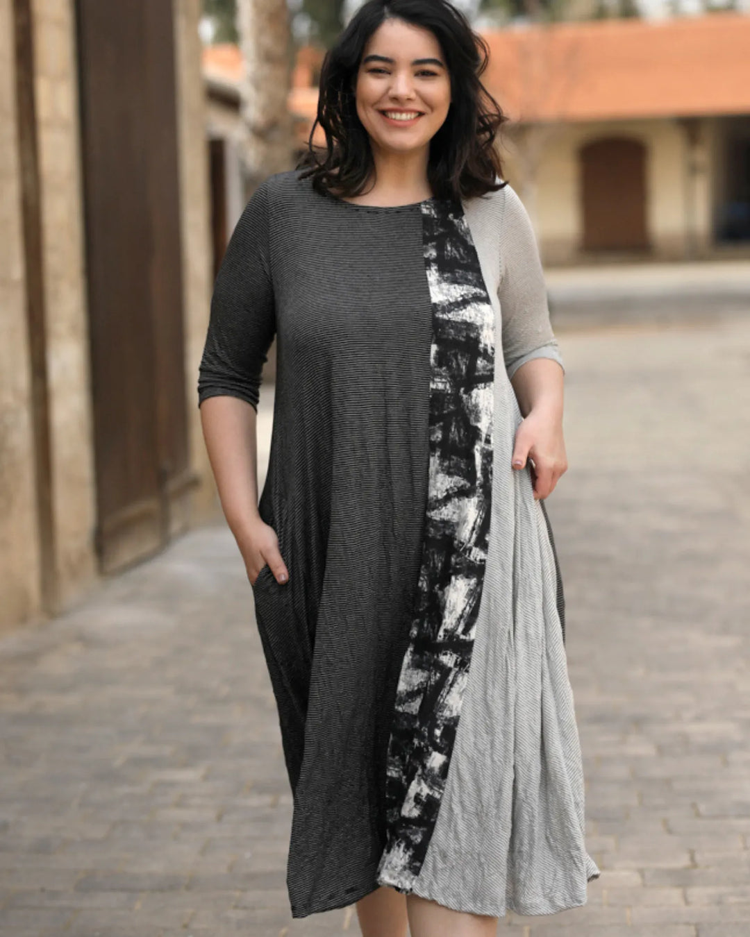 Crinkle Swing Dress for plus size women