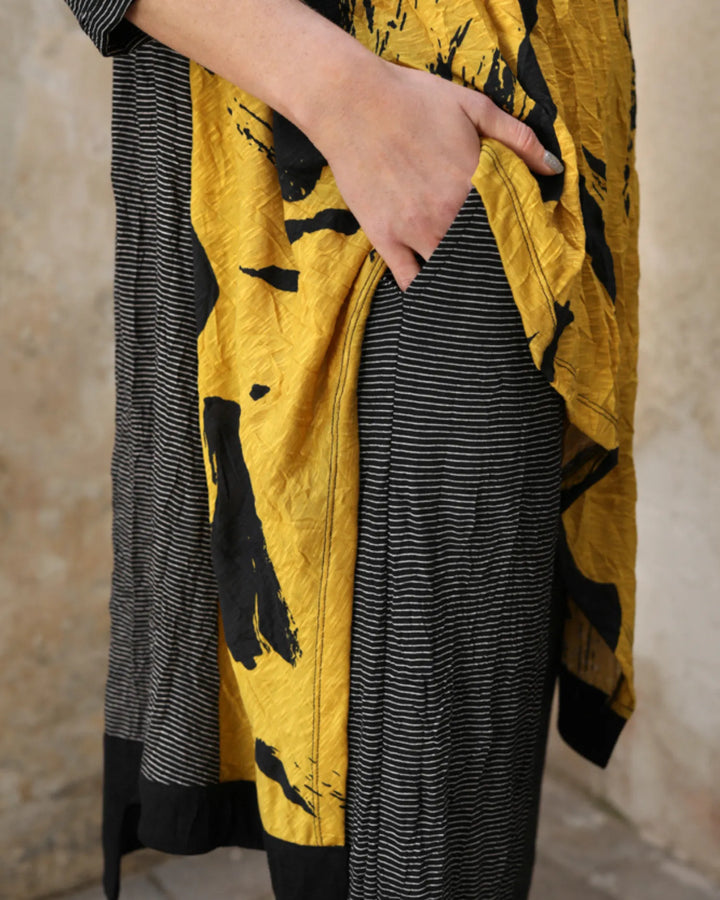 Black Crinkle Pants for older women