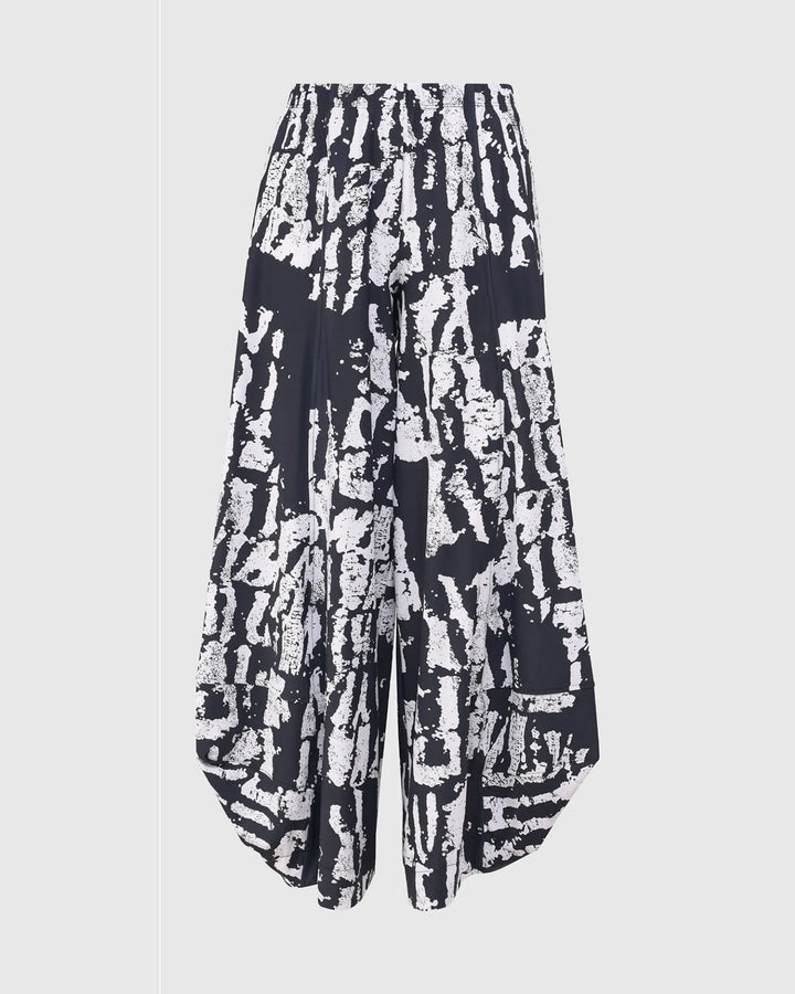 plus size tekbika graffiti punto pants in black/white color