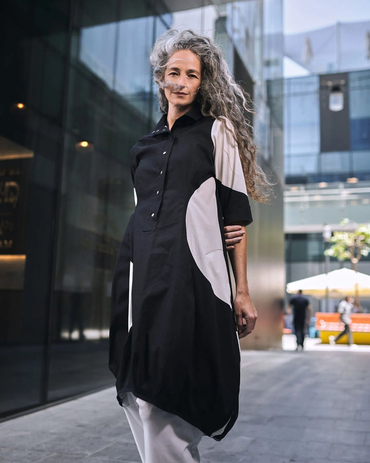Urban Dawn Wonderful Dress, Black/white
