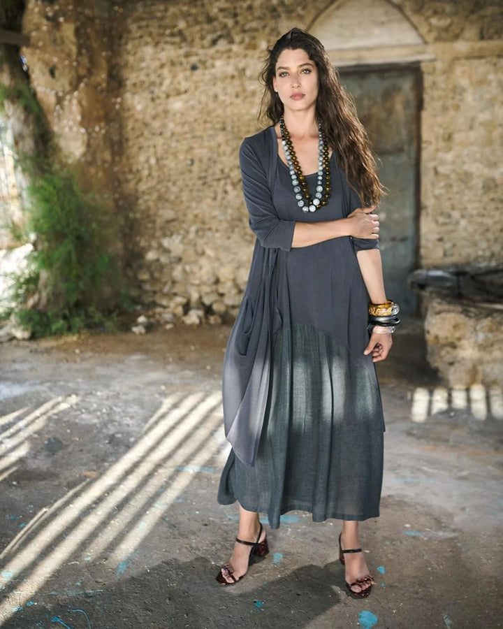 Dana Flow Tank Dress, Dove grey