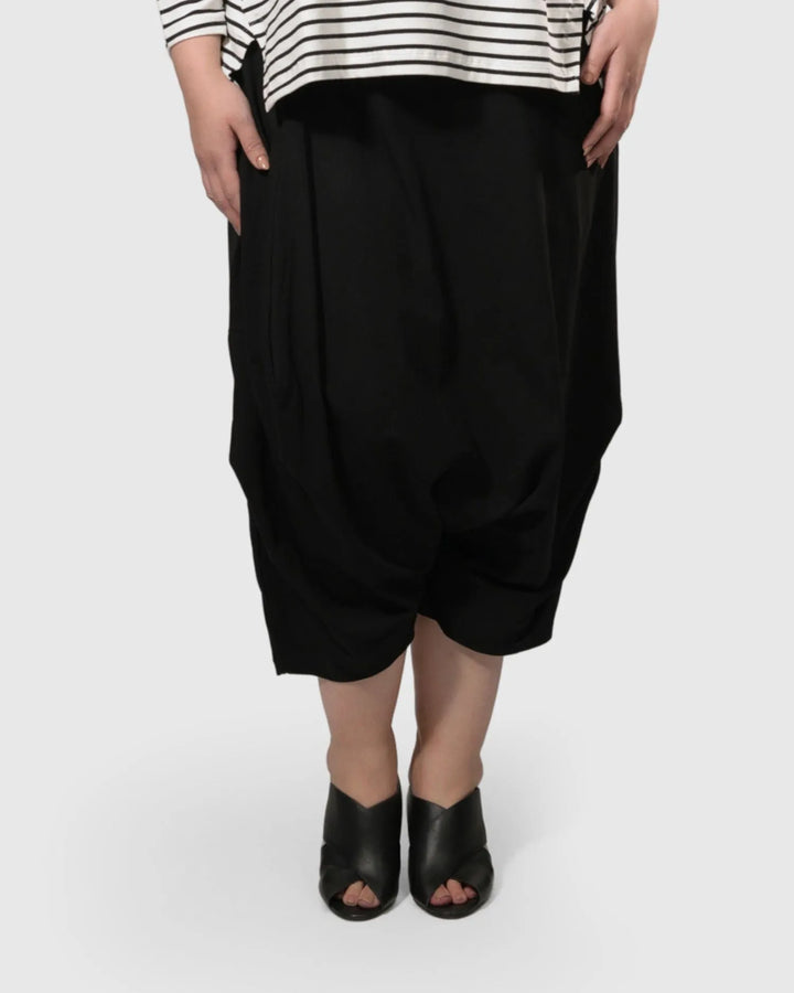 Urban Crop Harem Pants, Black