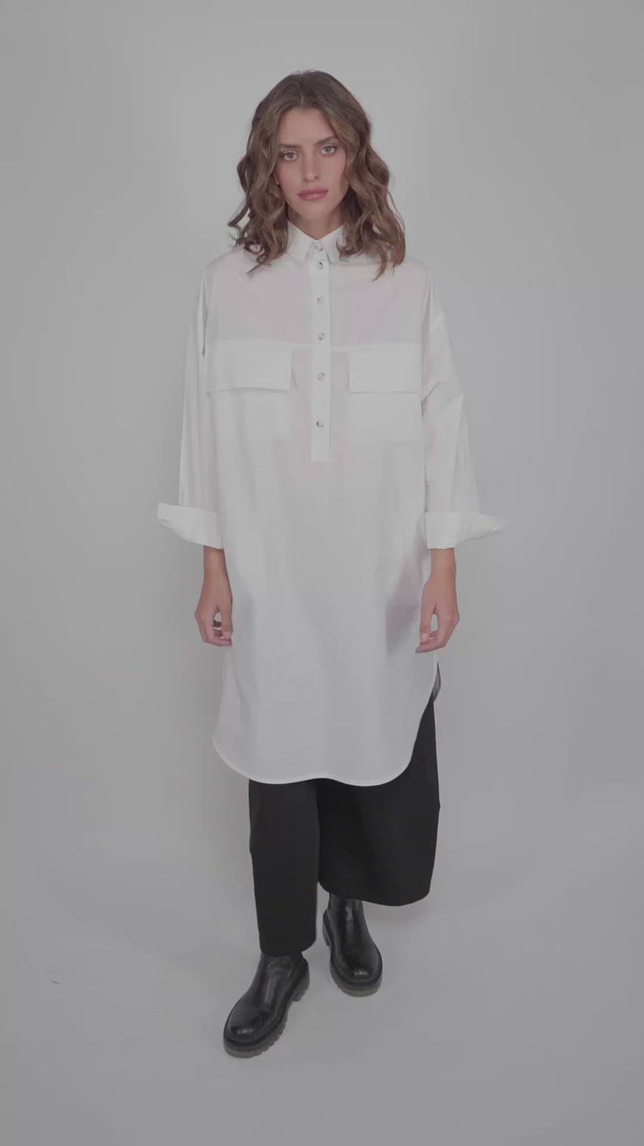 Urban Crisp Tunic Dress, White