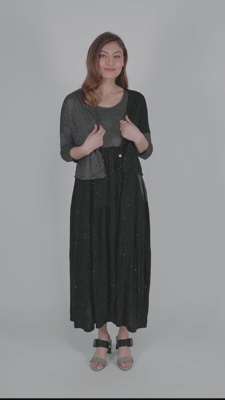 Sprinkle Crinkle Crop Cardy, Black