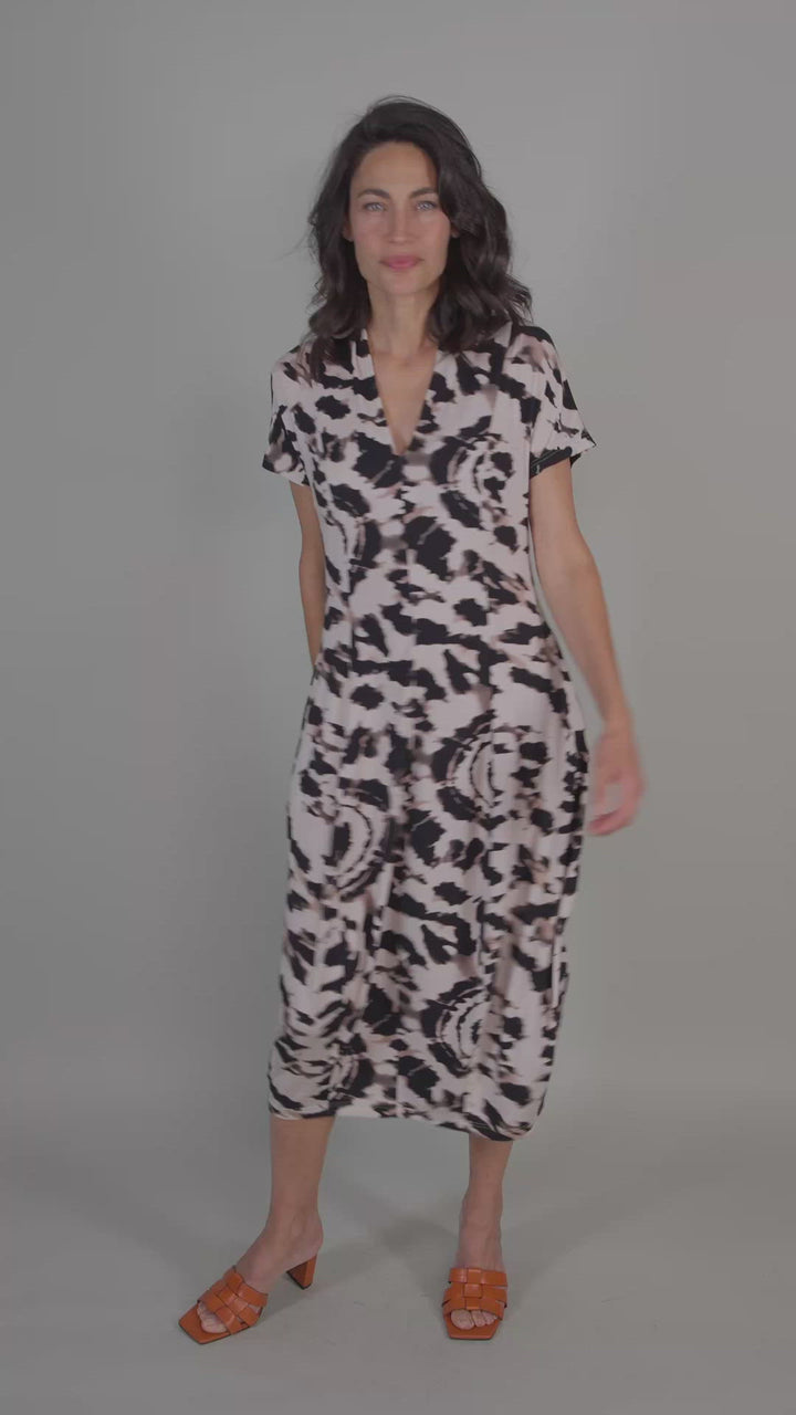 Jane Cocoon Midi Dress, Tie Dye