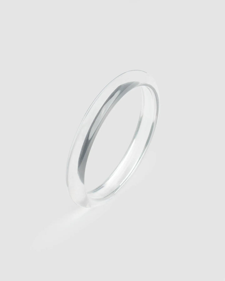Rounded Bangle Bracelet, Clear
