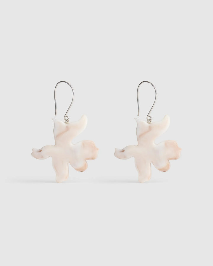 Lotus Dangle Earrings, Oat