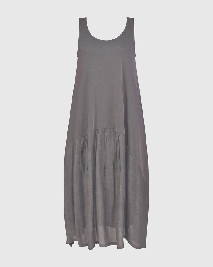 Dana Flow Tank Dress, Dove grey