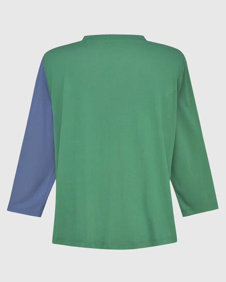 Fresh Colorblock Cardigan Jacket, Ocean