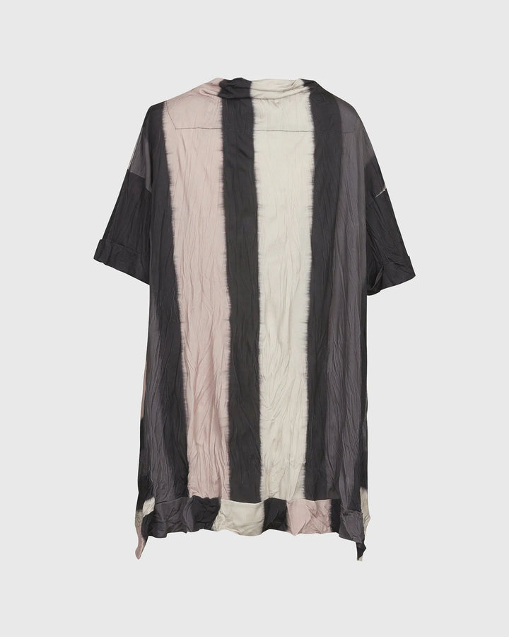 Chase Crinkle Trapeze Top, Rose/stripe