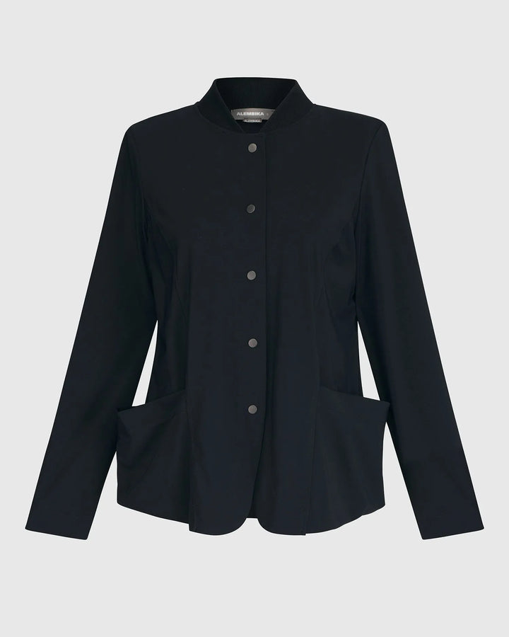 Tekbika Relaxed Shirt Jacket, Black