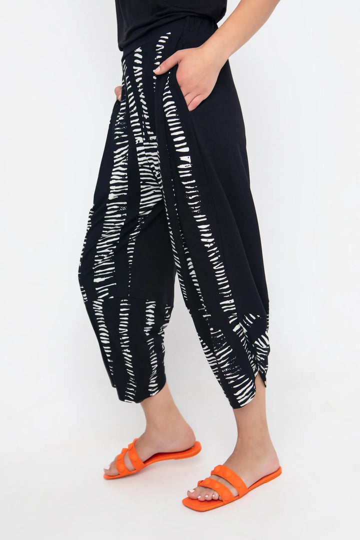 Ozai N Ku Bliss Crop Tulip Pants, Black