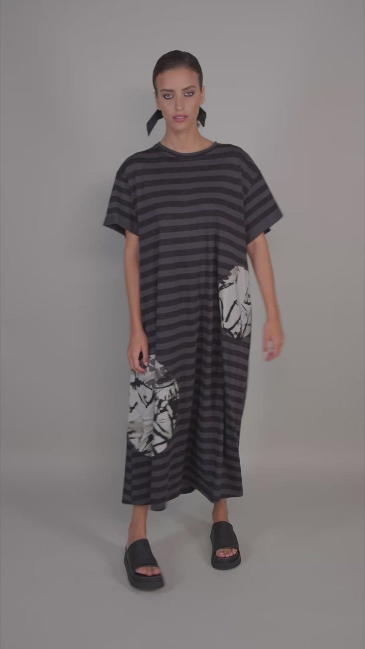 Urban Stripe Maxi Dress, Moon