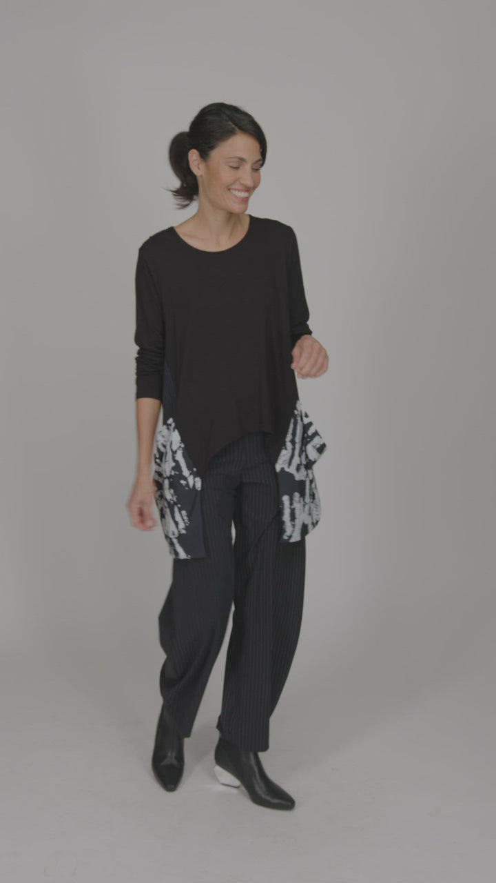 black tekbika pocket top