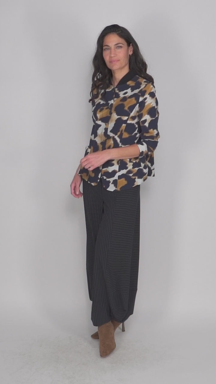 Tekbika Pinstripe Punto Pants, Black