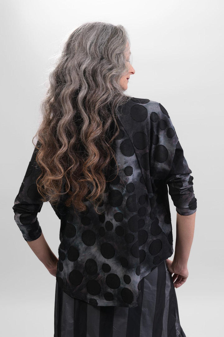 Echo Raglan Top, Smoke - Alembika Designer Women's Clothing