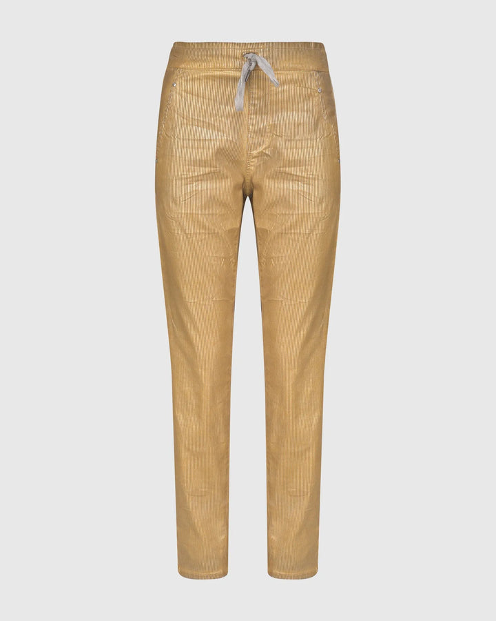 Pinstripe Iconic Stretch Jeans, Gold
