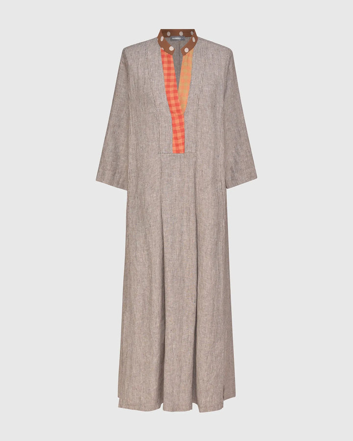 Cool Breeze Linen Maxi Dress, Ecru