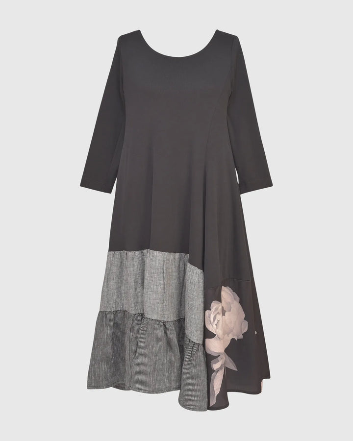 Ayla Cupro Swing Dress, Roses
