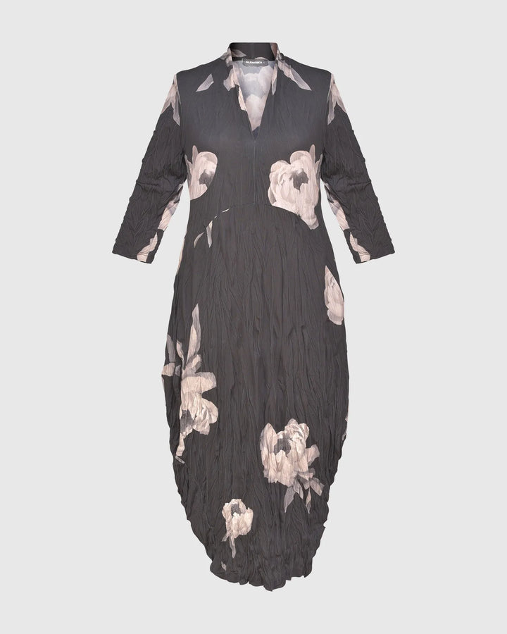 Harper Crinkle Cocoon Dress, Roses