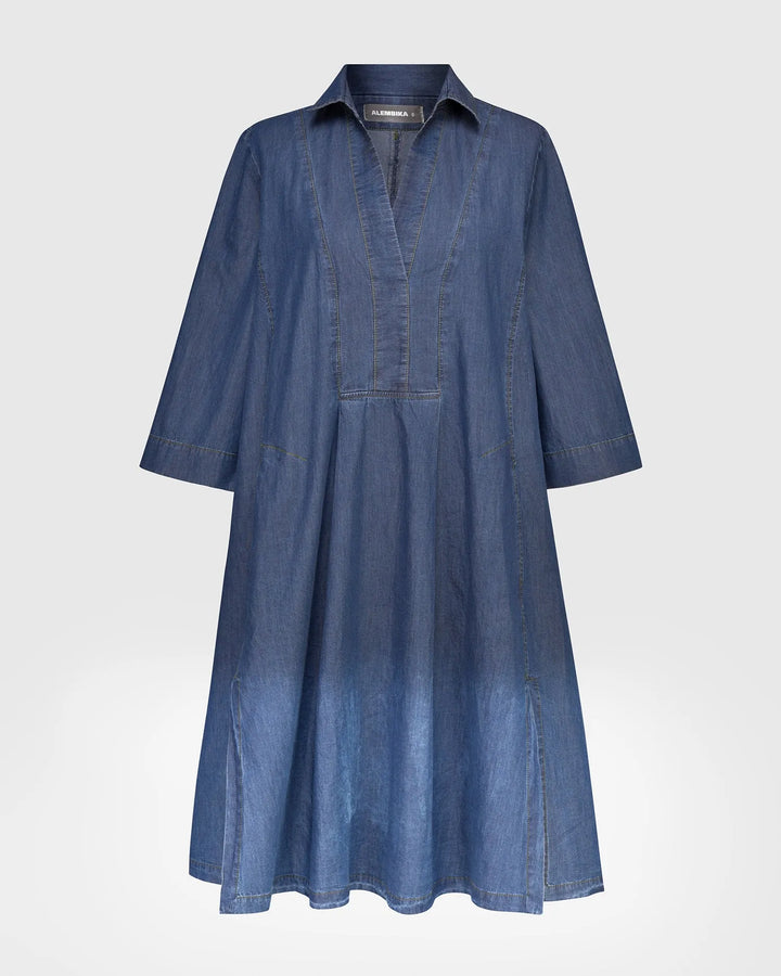 Pas Ombré Swing Dress, Denim