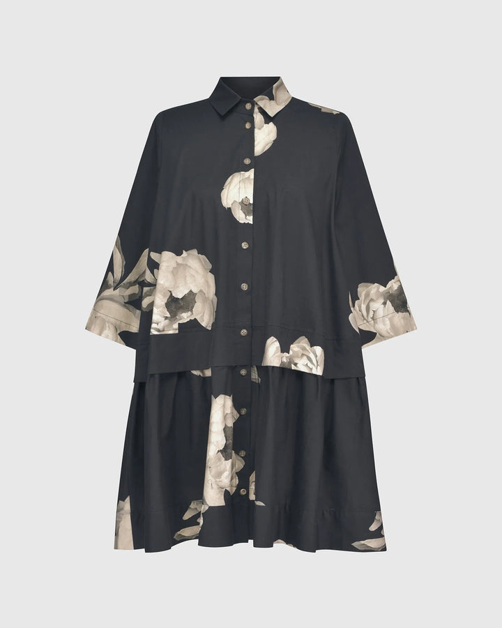 Mindy Babydoll Tunic Shirt, Roses