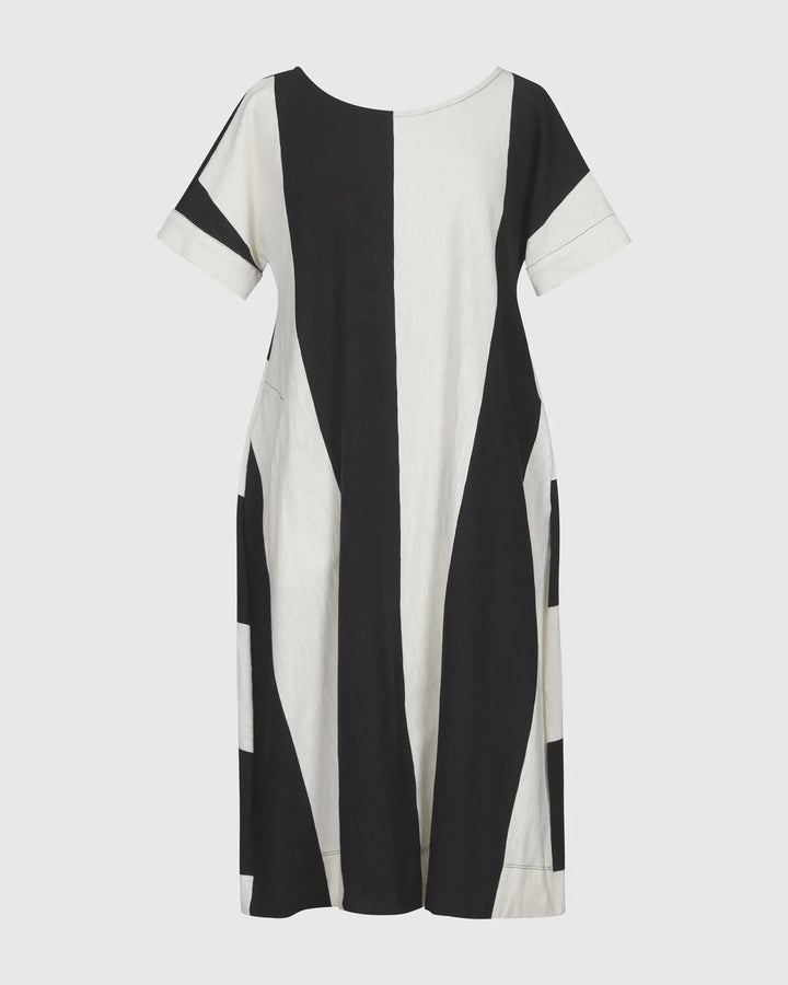 Urban Anna Stripe A-line Maxi Dress, White/black