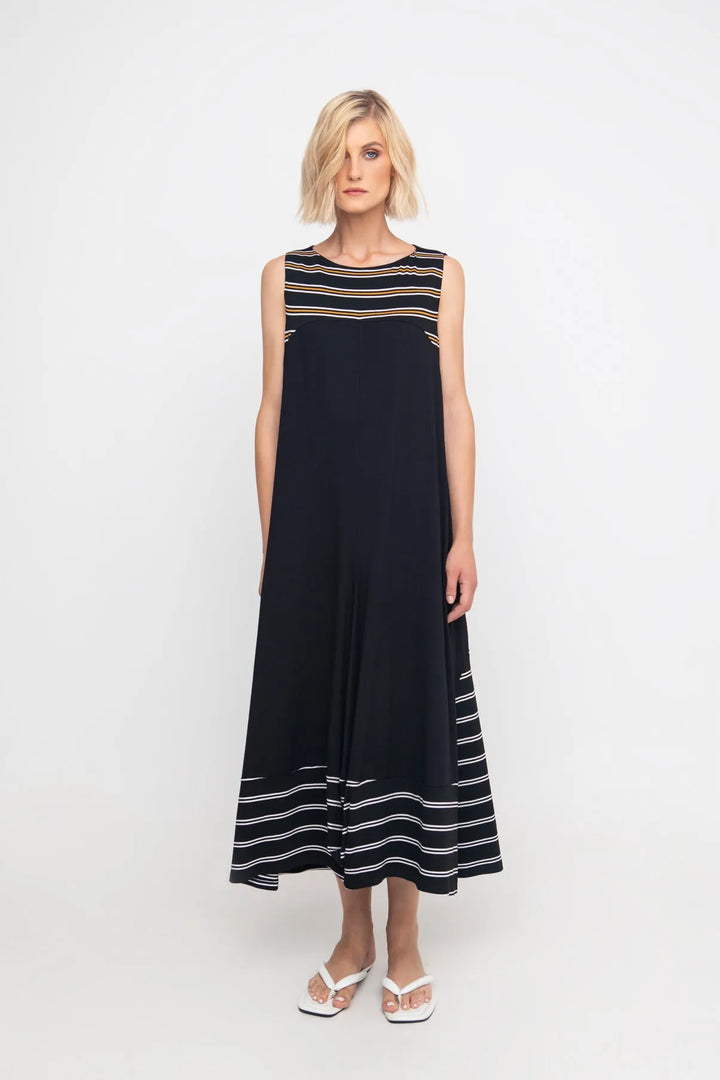 Ozai N Ku Linea Sleeveless Maxi Dress, Stripes