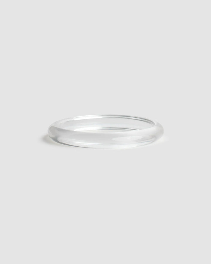 Rounded Bangle Bracelet, Clear