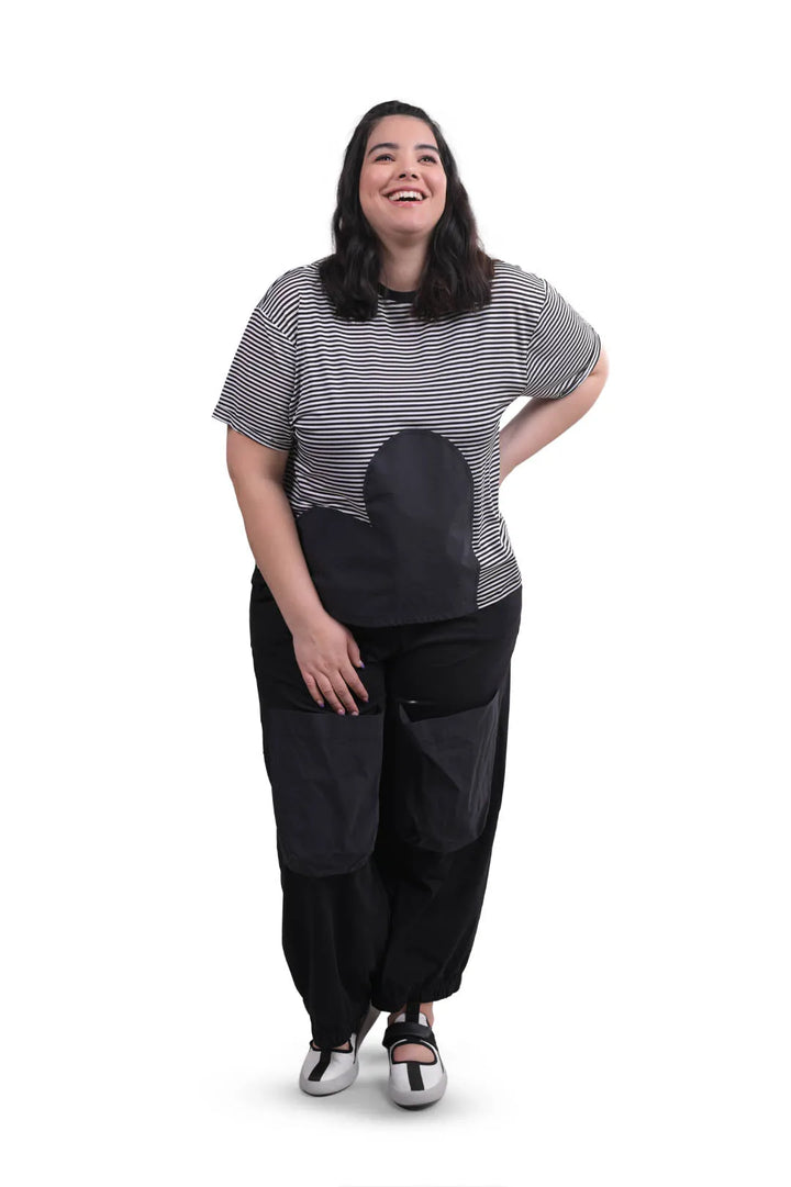 URBAN Heart Appliqué Stripe Tee