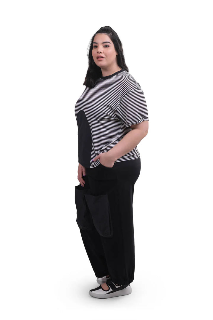 URBAN Heart Appliqué Stripe Tee