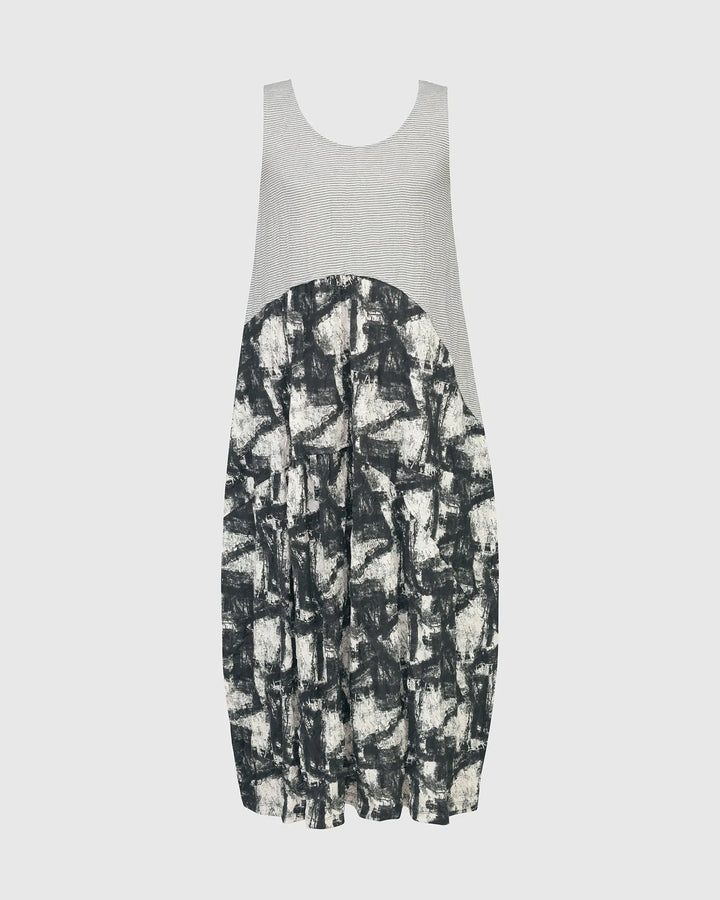 Marble Crinkle Tank Dress for older women
