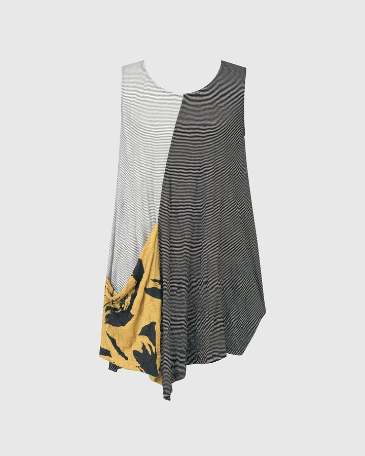 Kia Crinkle Tunic Top, Yellow
