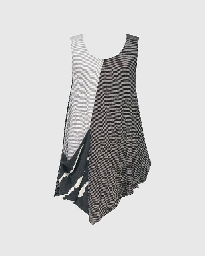 Kia Crinkle Tunic Top, Stripe