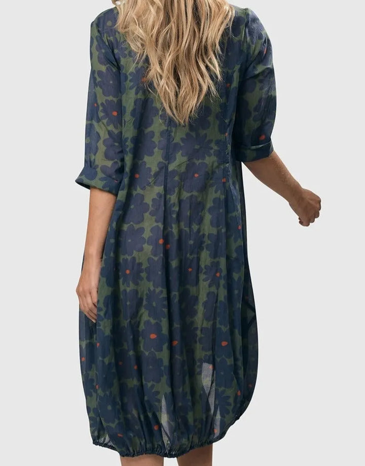 Bluebell Cotton Voile Wonderful Dress, Blue/green