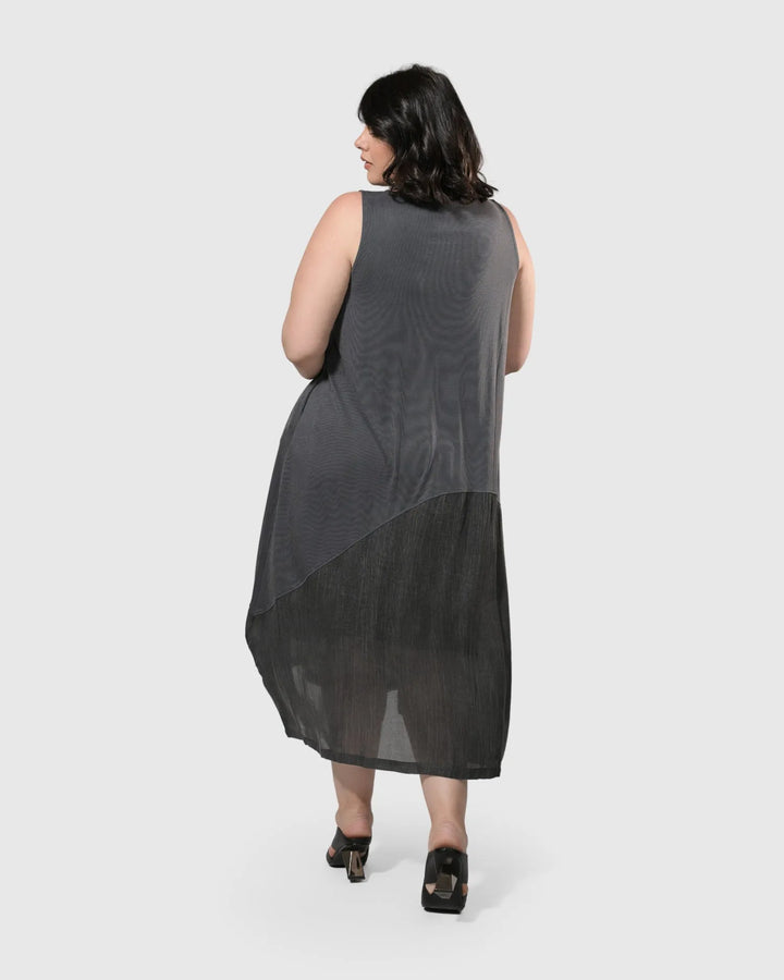 Dana Flow Tank Dress, Dove grey