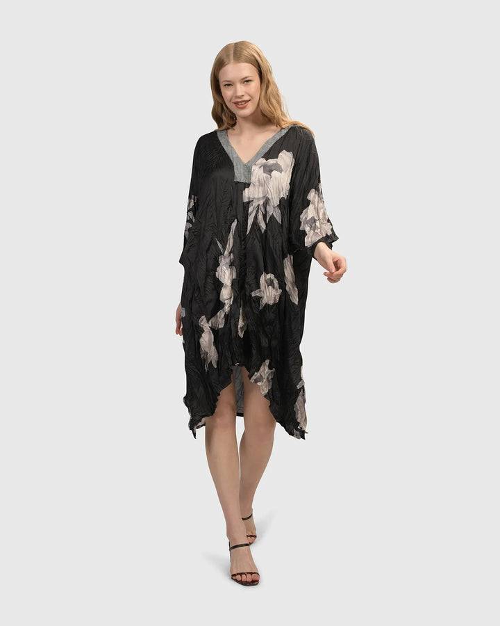 Paige Crinkle Caftan Tunic Dress, Roses