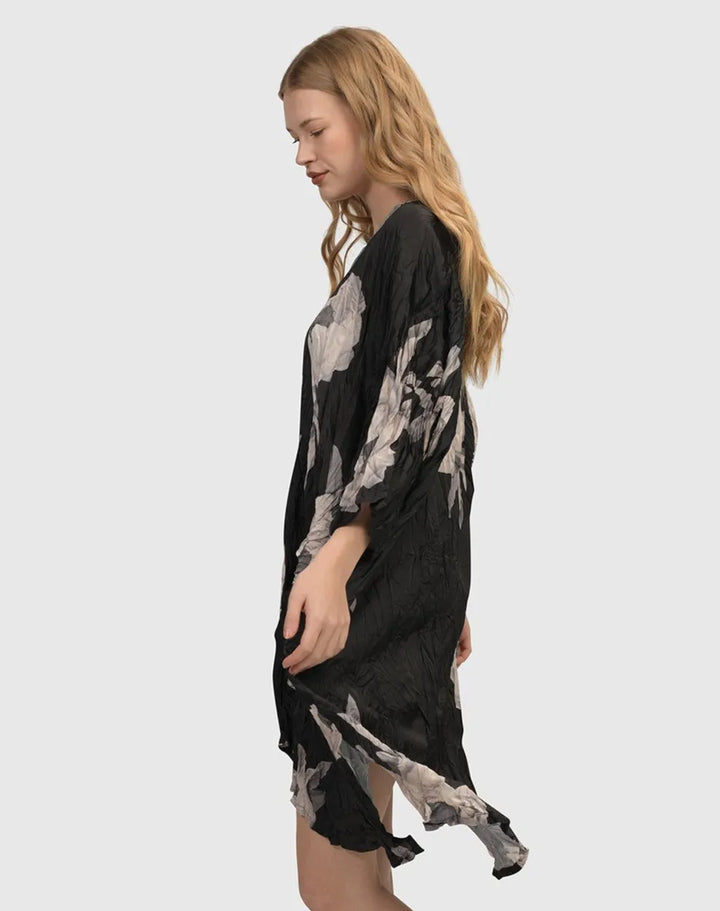 Paige Crinkle Caftan Tunic Dress, Roses