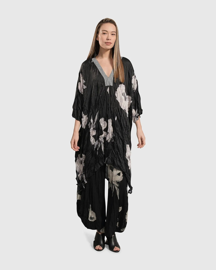 Paige Crinkle Caftan Tunic Dress, Roses