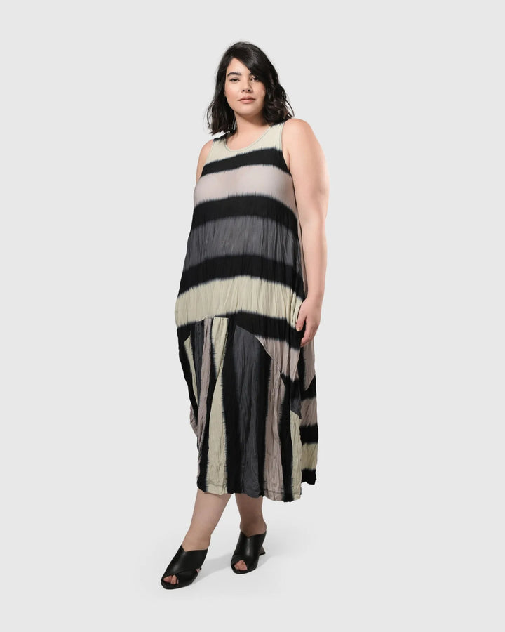 Charlie Crinkle Tank Dress, Stripe