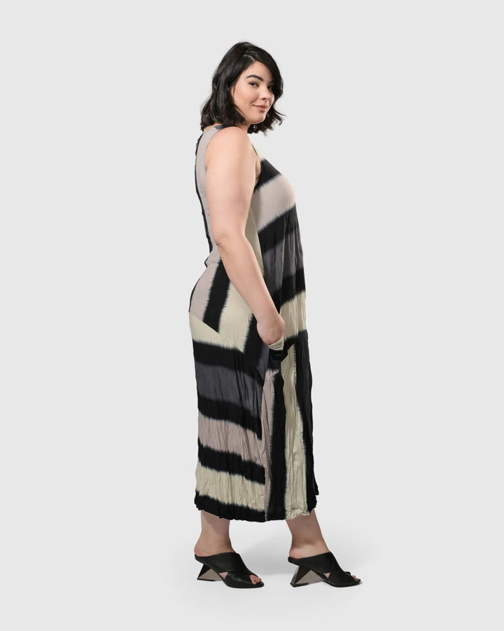 Charlie Crinkle Tank Dress, Stripe