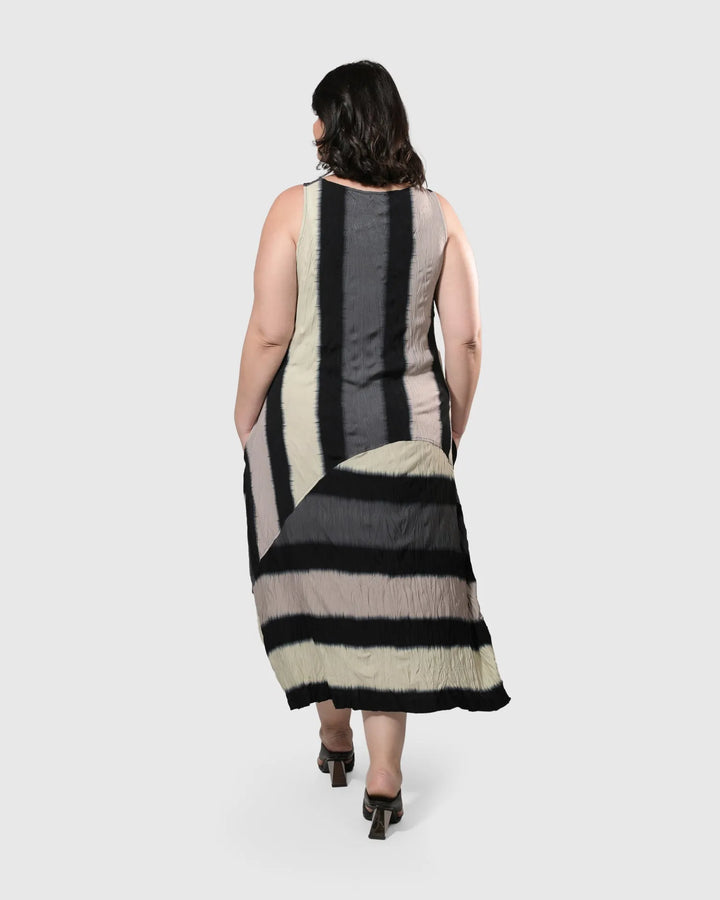 Charlie Crinkle Tank Dress, Stripe